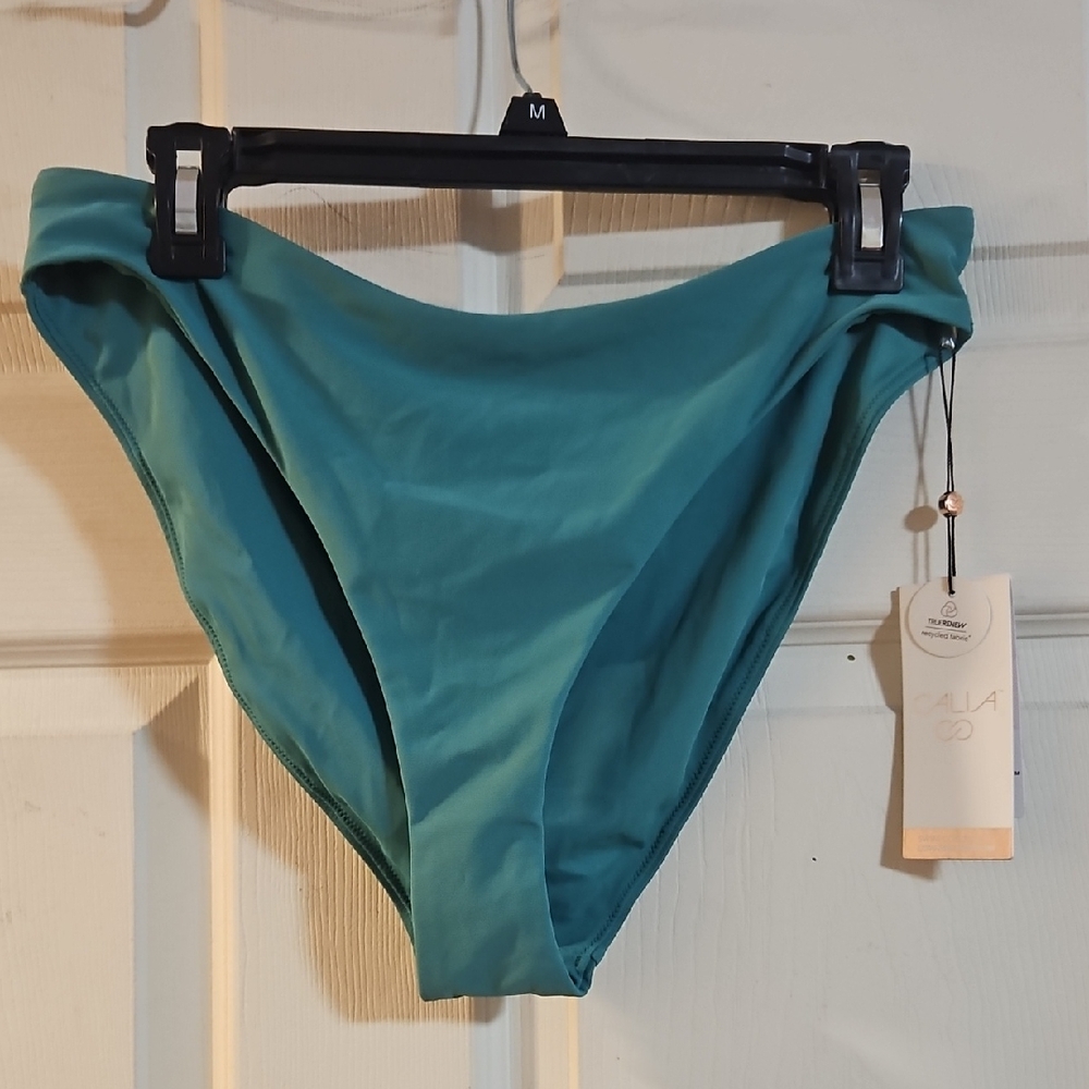 CALIA Women's Low Rise V Swim Bottoms: JUNGLE GREEN: NEW WITH TAGS: SIZE XL